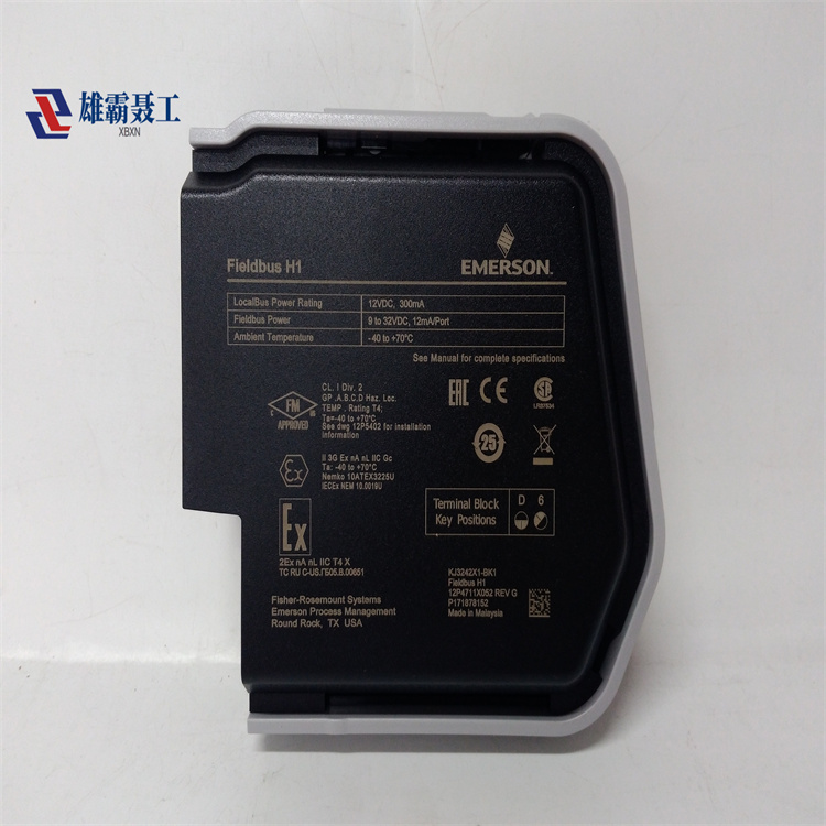 KJ3242X1-BK1 12P4711X052 EMERSON 工控自动化伺服/模块/控制器/电机/触摸