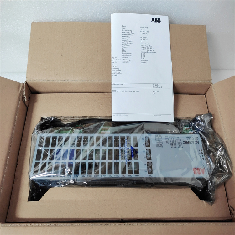 ABB GFD563A101 3BHE046836R0101 CPU处理器模块